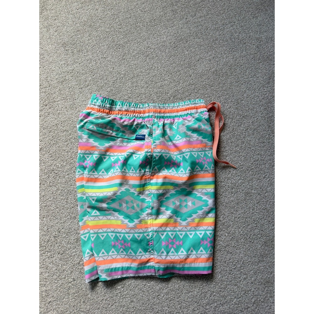 Chubbies Southwestern Swim Trunks Size S Teal 7" Inseam